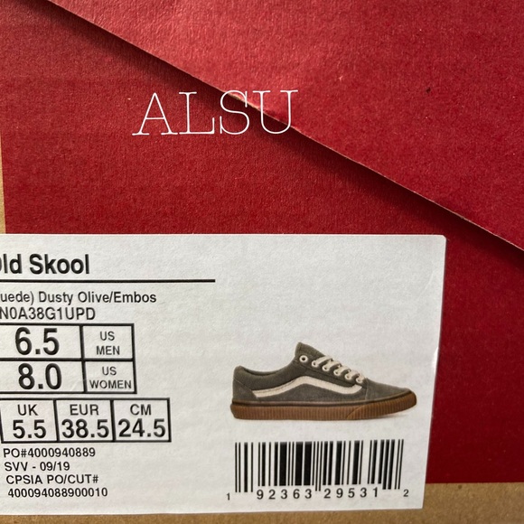 VANS Old Skool Suede Dusty Olive Women’s Sneakers - Picture 9 of 10